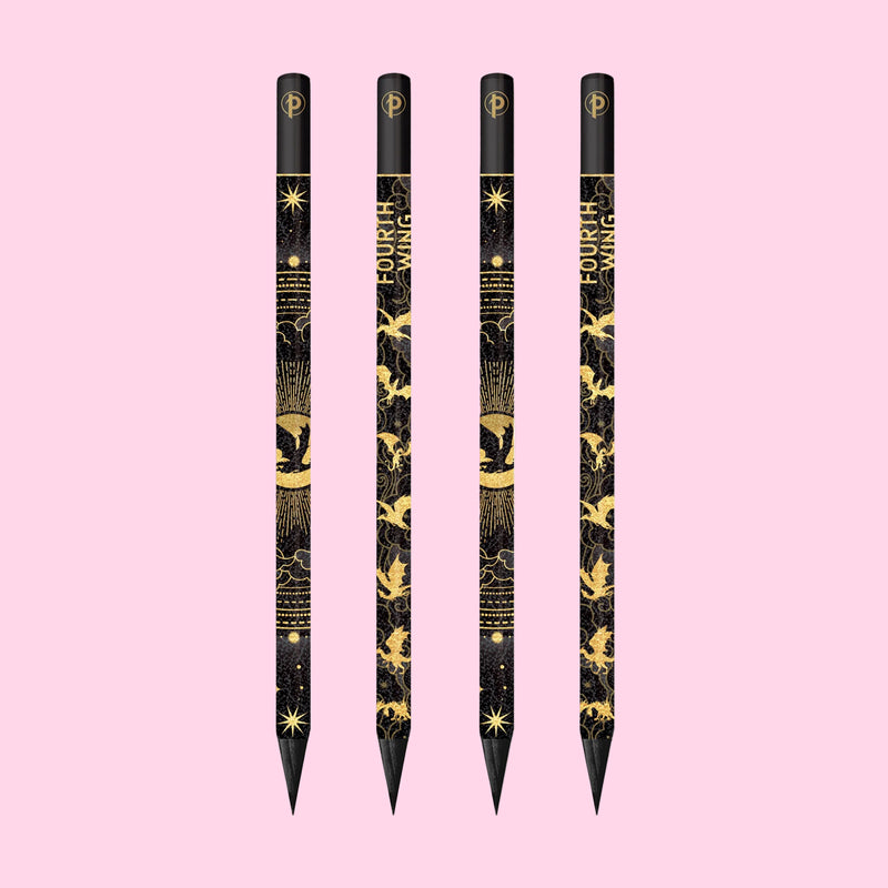 Fourth Wing Shadows of Navarre/Fourth Wing 4 Pack Pencils, Rebecca Yarros' Empyrean Collection by Paperblanks