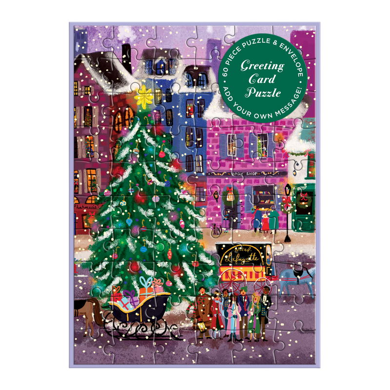 Joy Laforme Christmas Square Greeting Card Puzzle