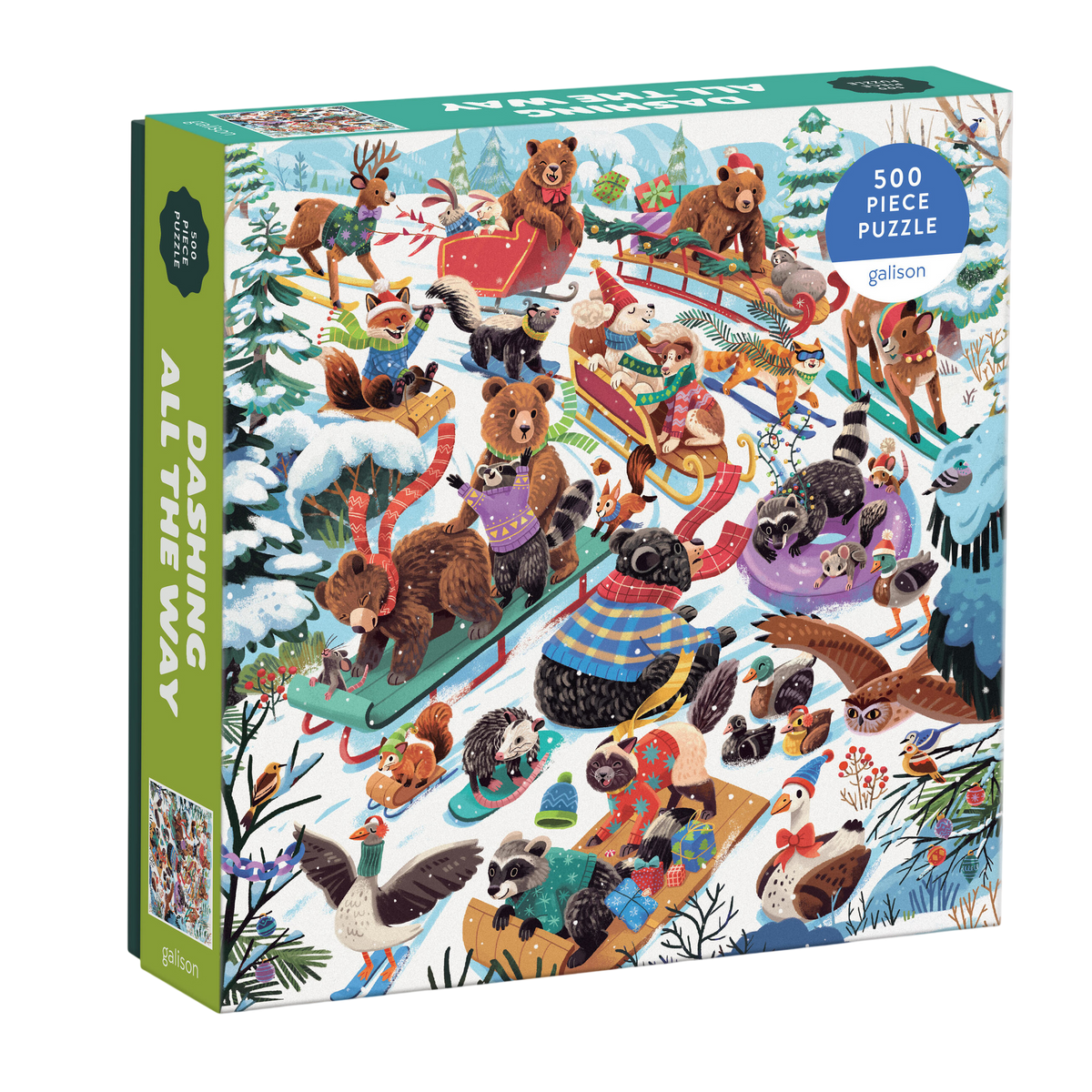 Dashing All The Way 500 Piece Puzzle