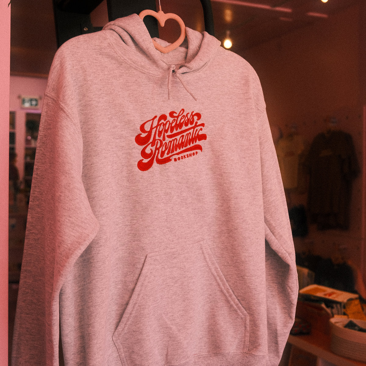 HRB Logo Embroidered Hoodie - Ash