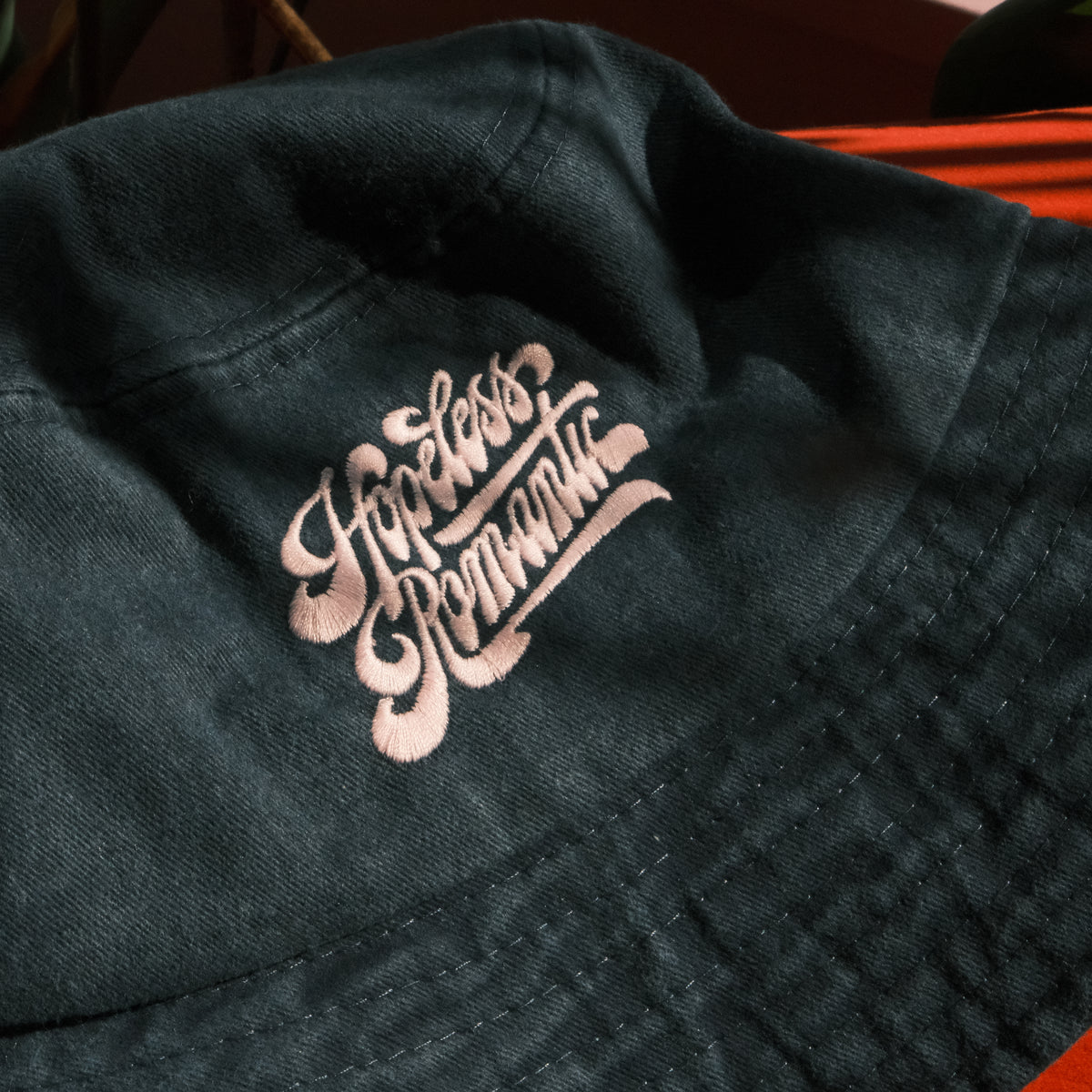 Black Denim Bucket Hat - HRB Logo