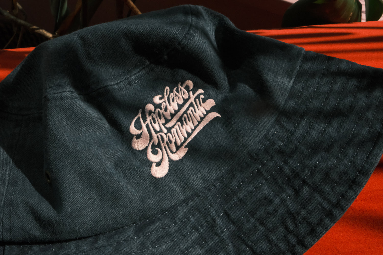 Black Denim Bucket Hat - HRB Logo