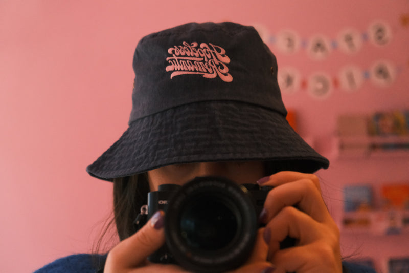 Black Denim Bucket Hat - HRB Logo