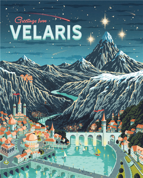 A Court of Thorns and Roses Official Collection: Greetings from Velaris 1000-Piece Puzzle