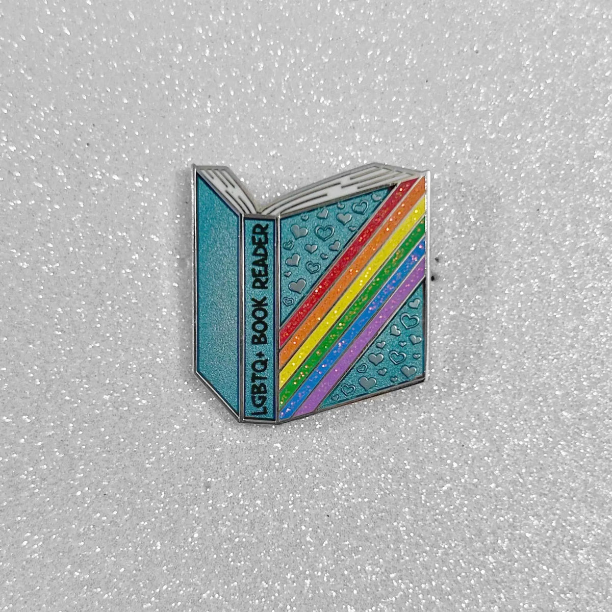 Enamel Pin ~ LGBTQ Book Reader