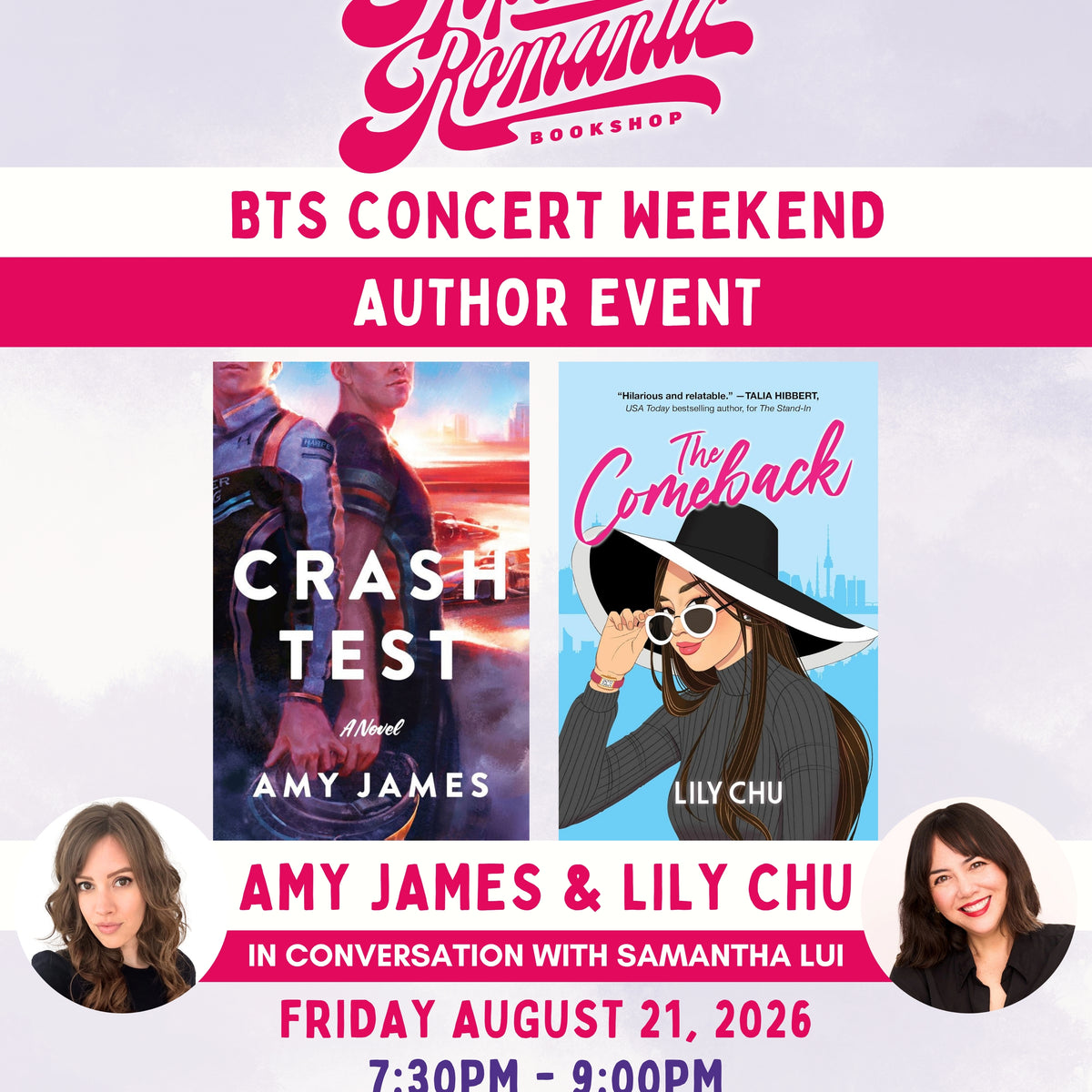 Book Signing with Amy James and Lily Chu (August 21, 2026 at 7:30pm)