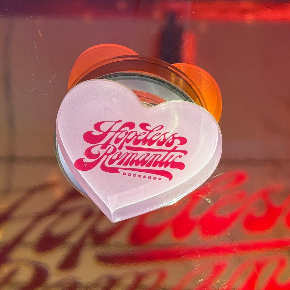 Magnetic E-Reader Grip: Hopeless Romantic Bookshop Logo