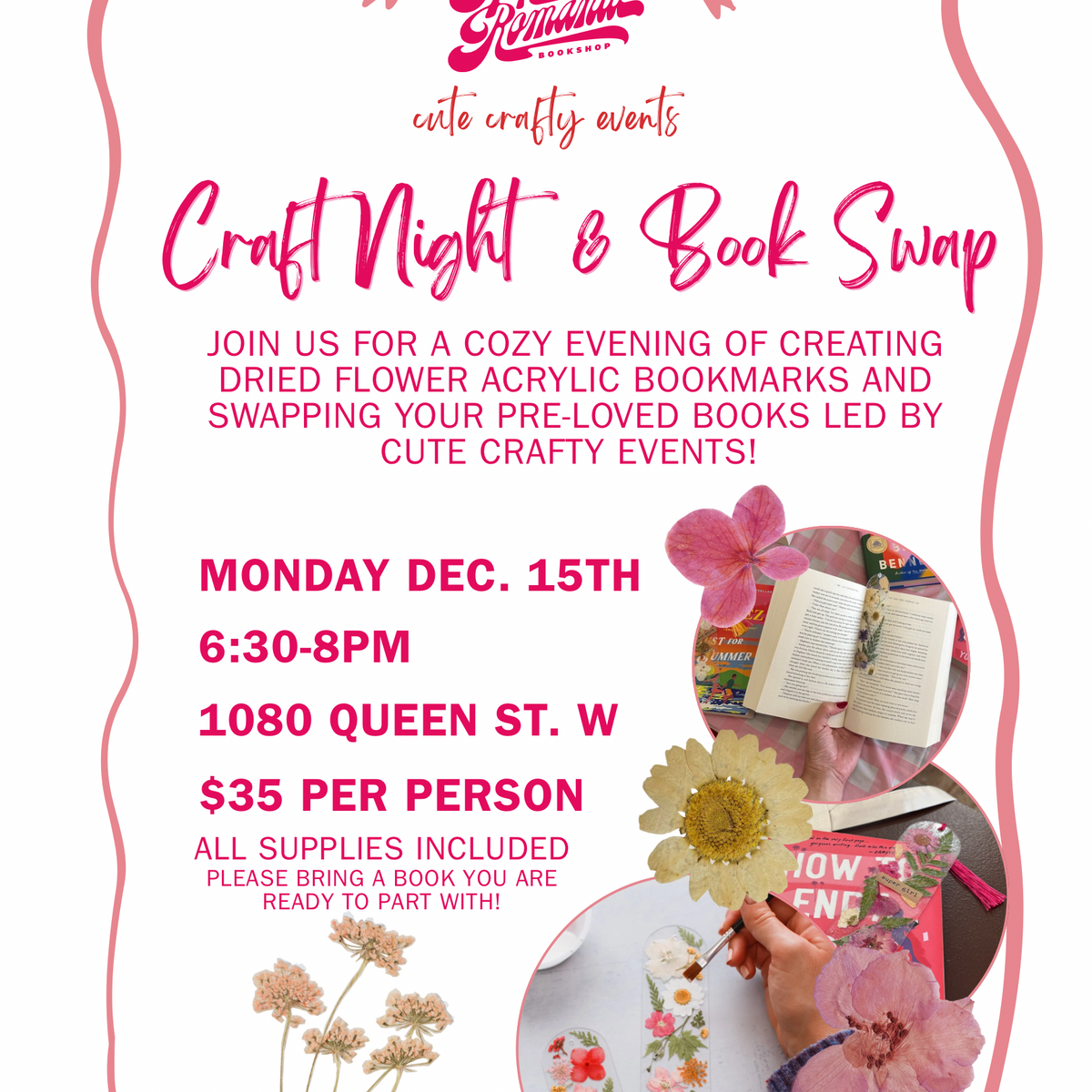 Bookmark Making Workshop & Book Swap - Dec 15