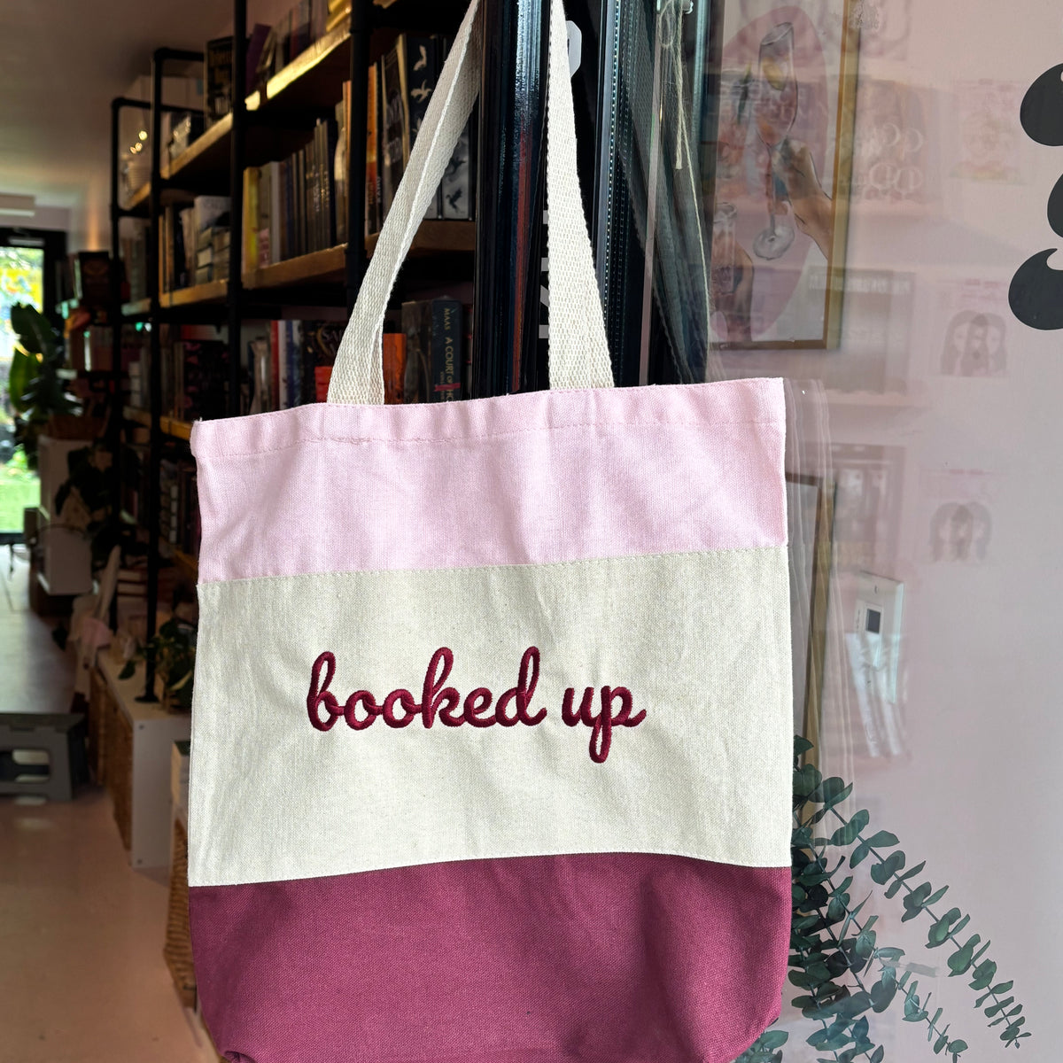Booked Up Embroidered Tote