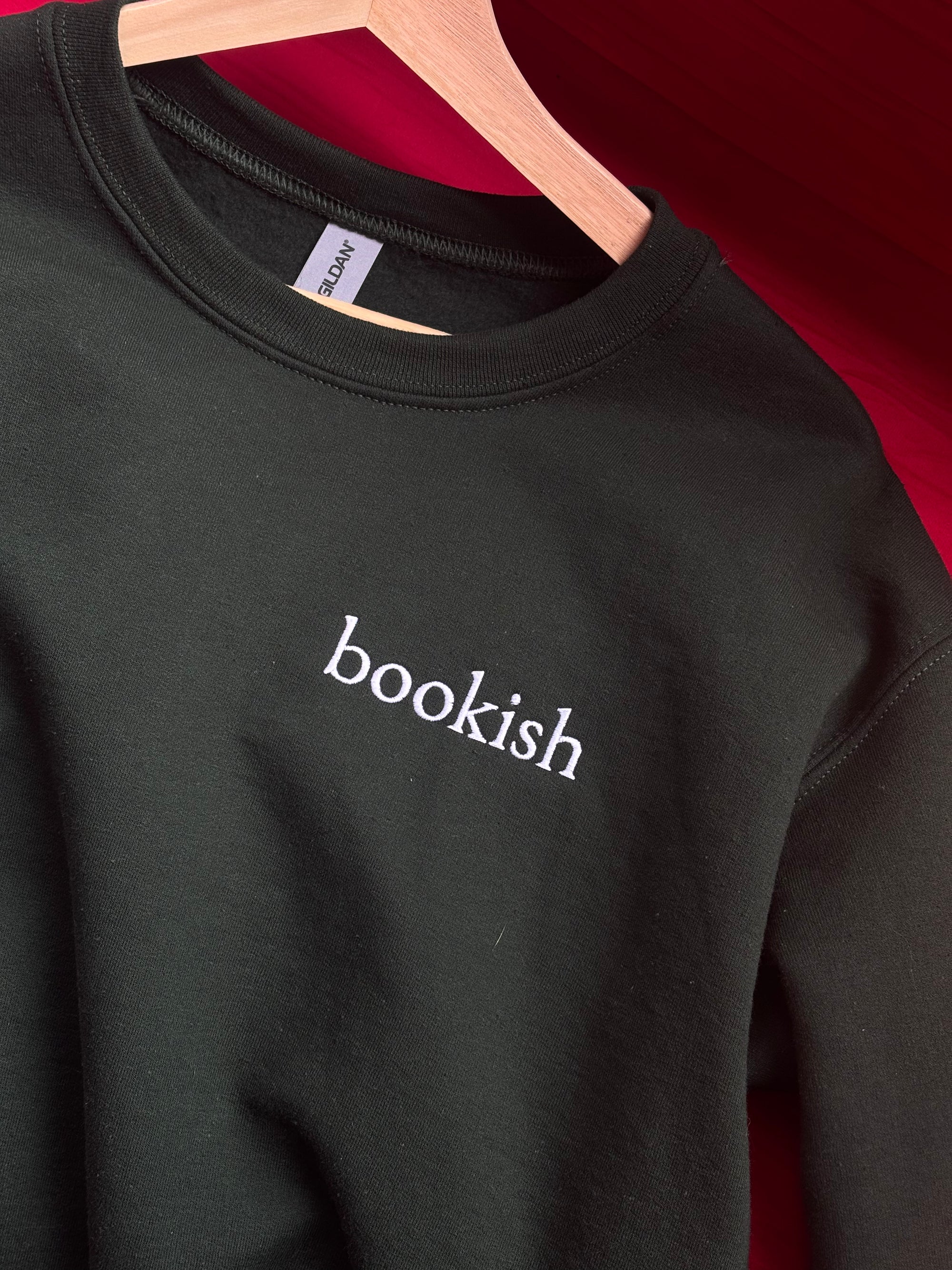 Bookish Embroidered Sweater - Hopeless Romantic