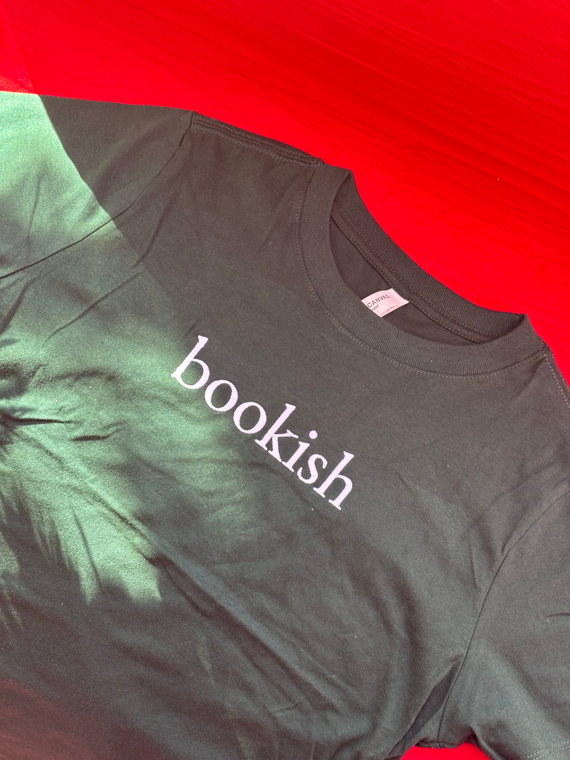 Bookish Embroidered Boxy Tee - Hopeless Romantic