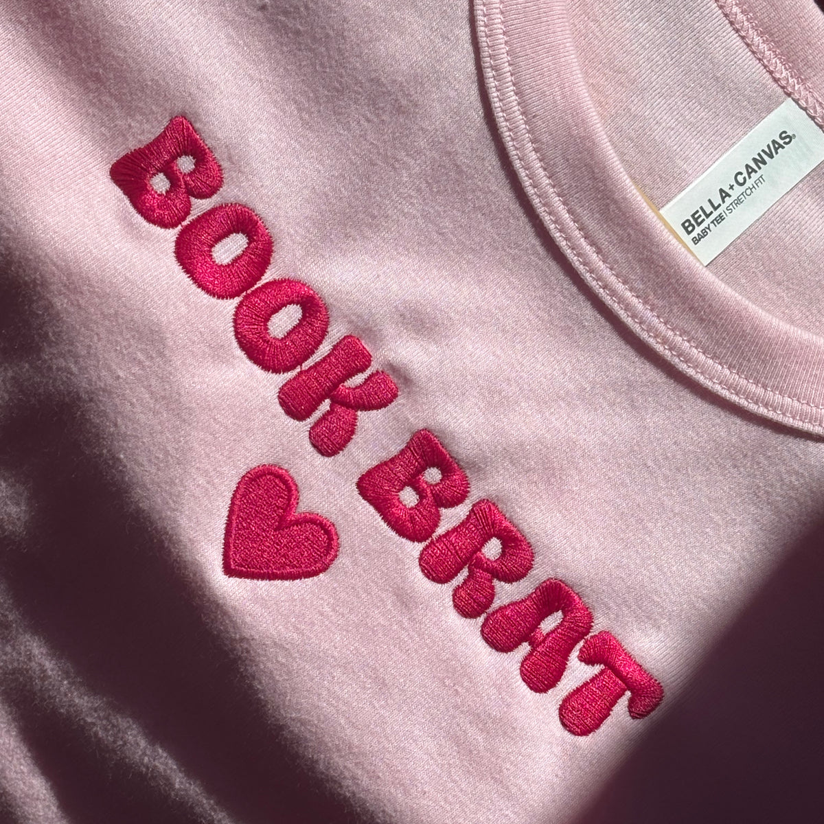 Book Brat Embroidered Baby Tee
