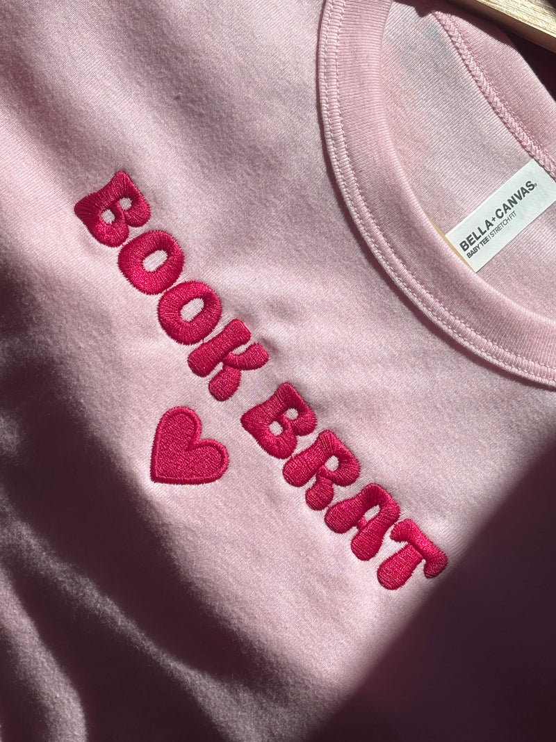 Book Brat Embroidered Baby Tee