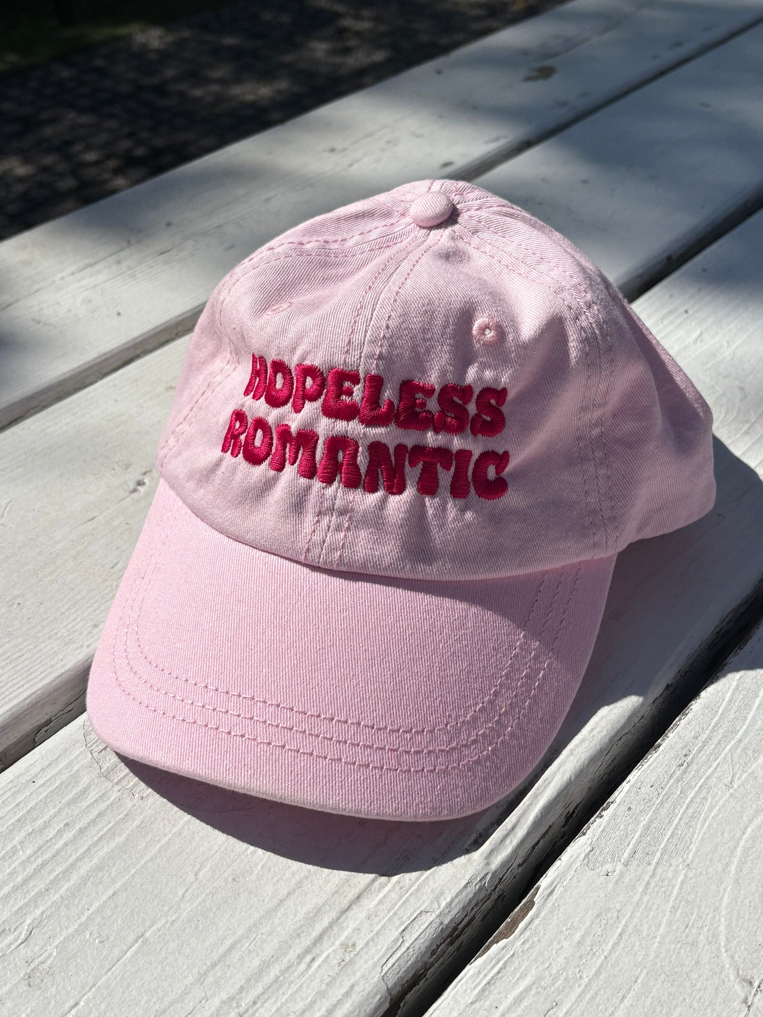Hopeless Romantic Bubble Text Hat