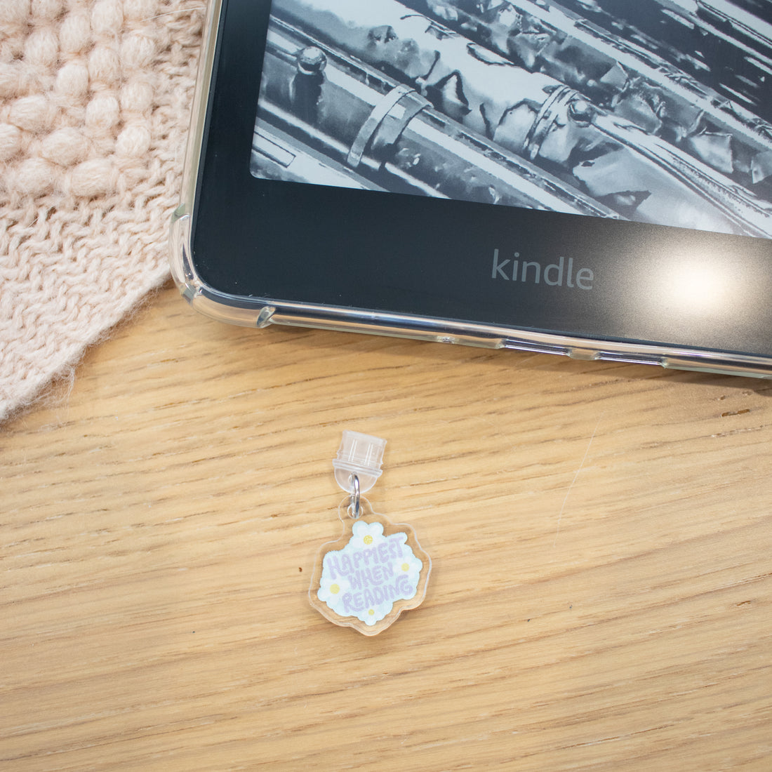 Happiest When Reading - USB-C Charm