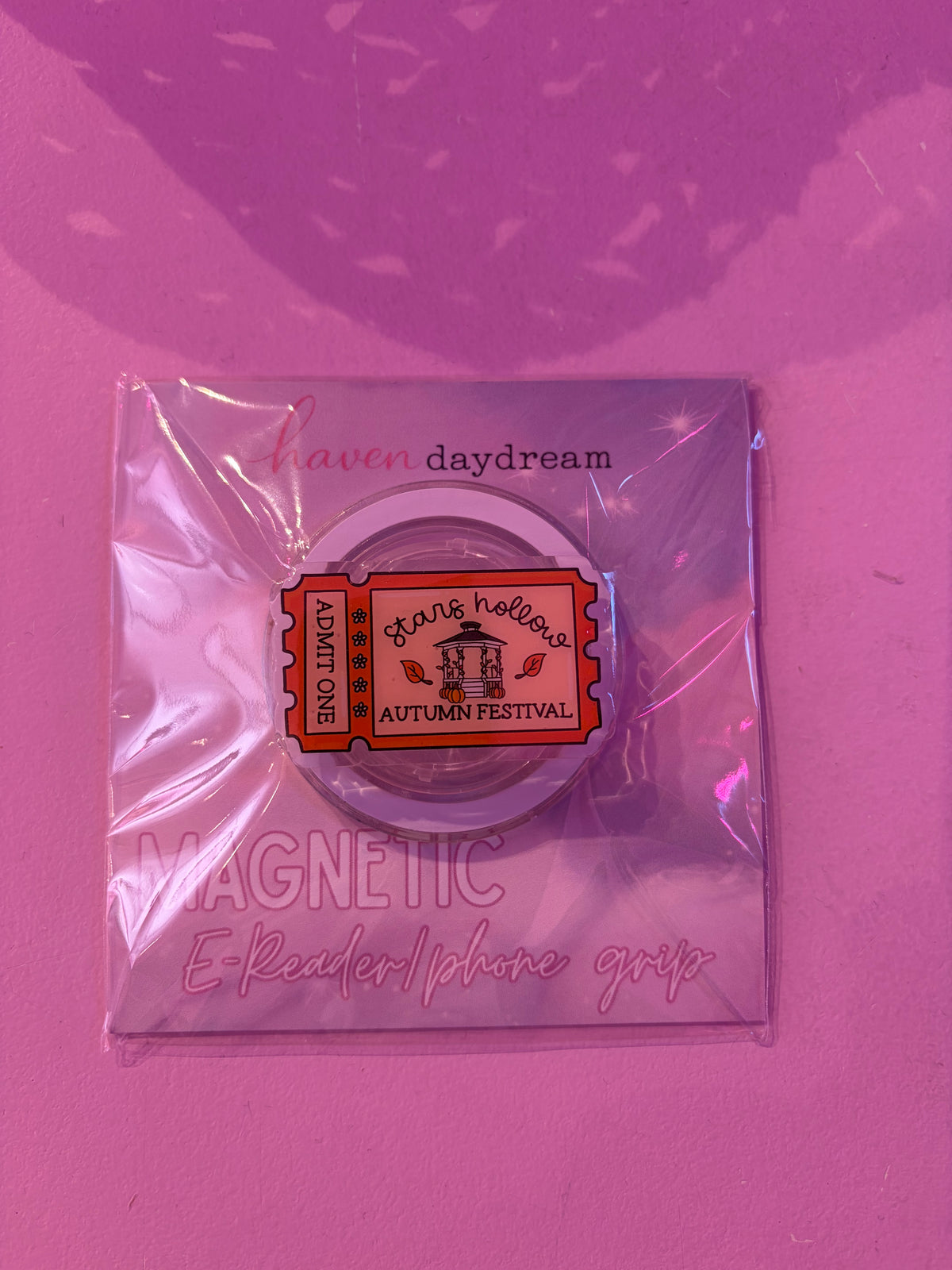 Autumn Festival Ticket Magnetic E-Reader & Phone Grip – Haven Daydream