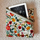 Flowers - Quilted Zippered E-Reader Sleeve