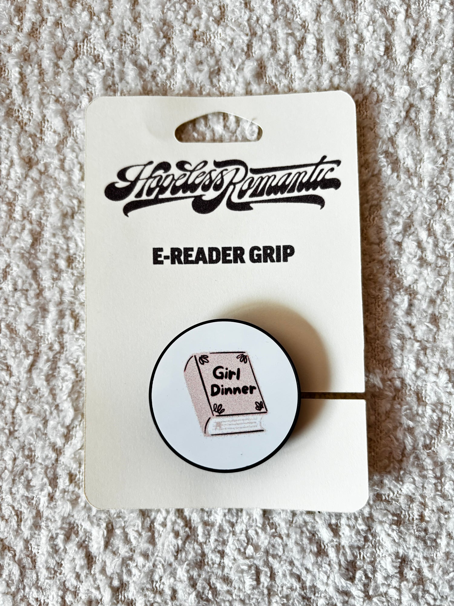 e-reader grip - girl dinner