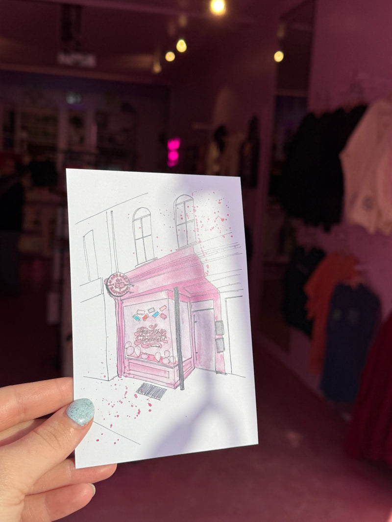 HRB Storefront Postcard - Hopeless Romantic