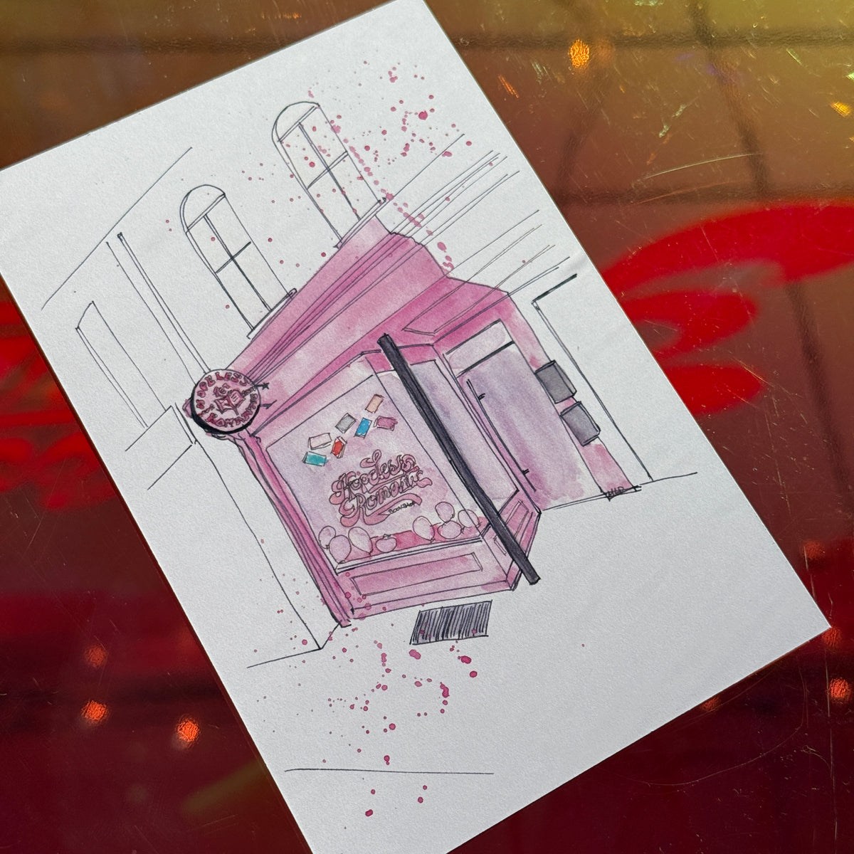HRB Storefront Postcard - Hopeless Romantic