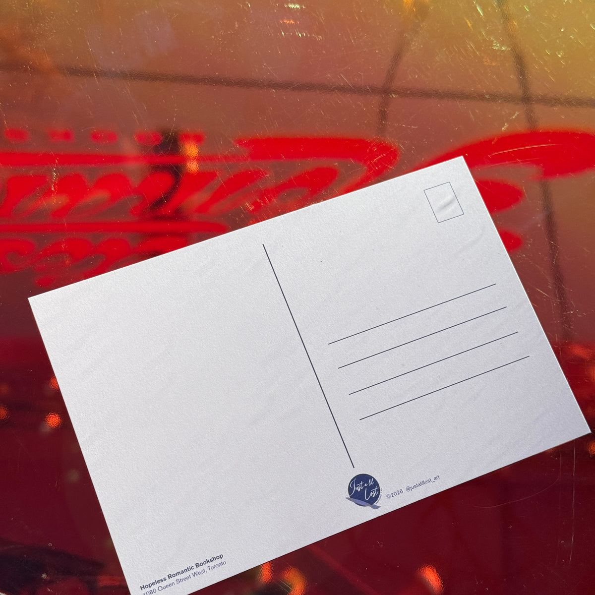 HRB Storefront Postcard - Hopeless Romantic
