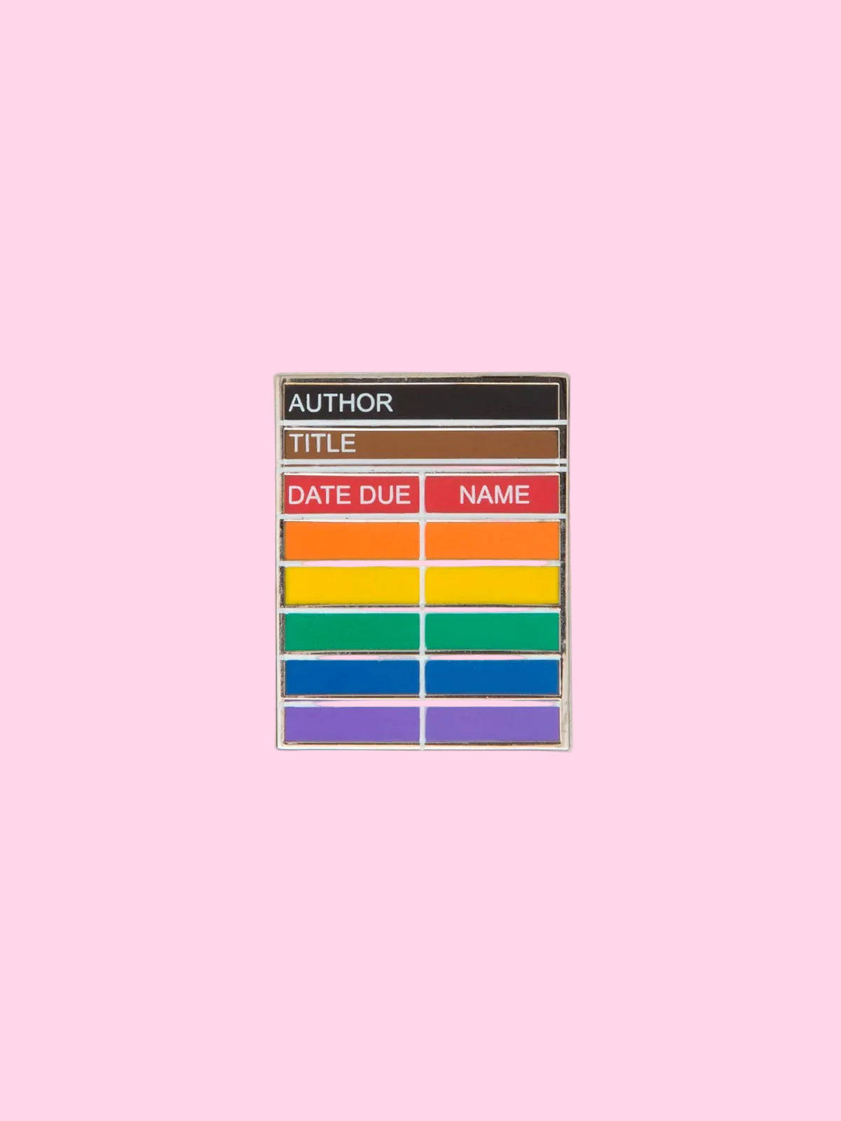 Library Card Pride enamel pin