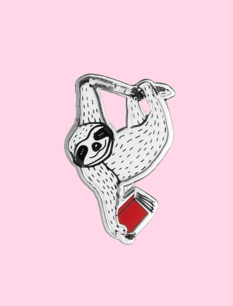 Book Sloth enamel pin