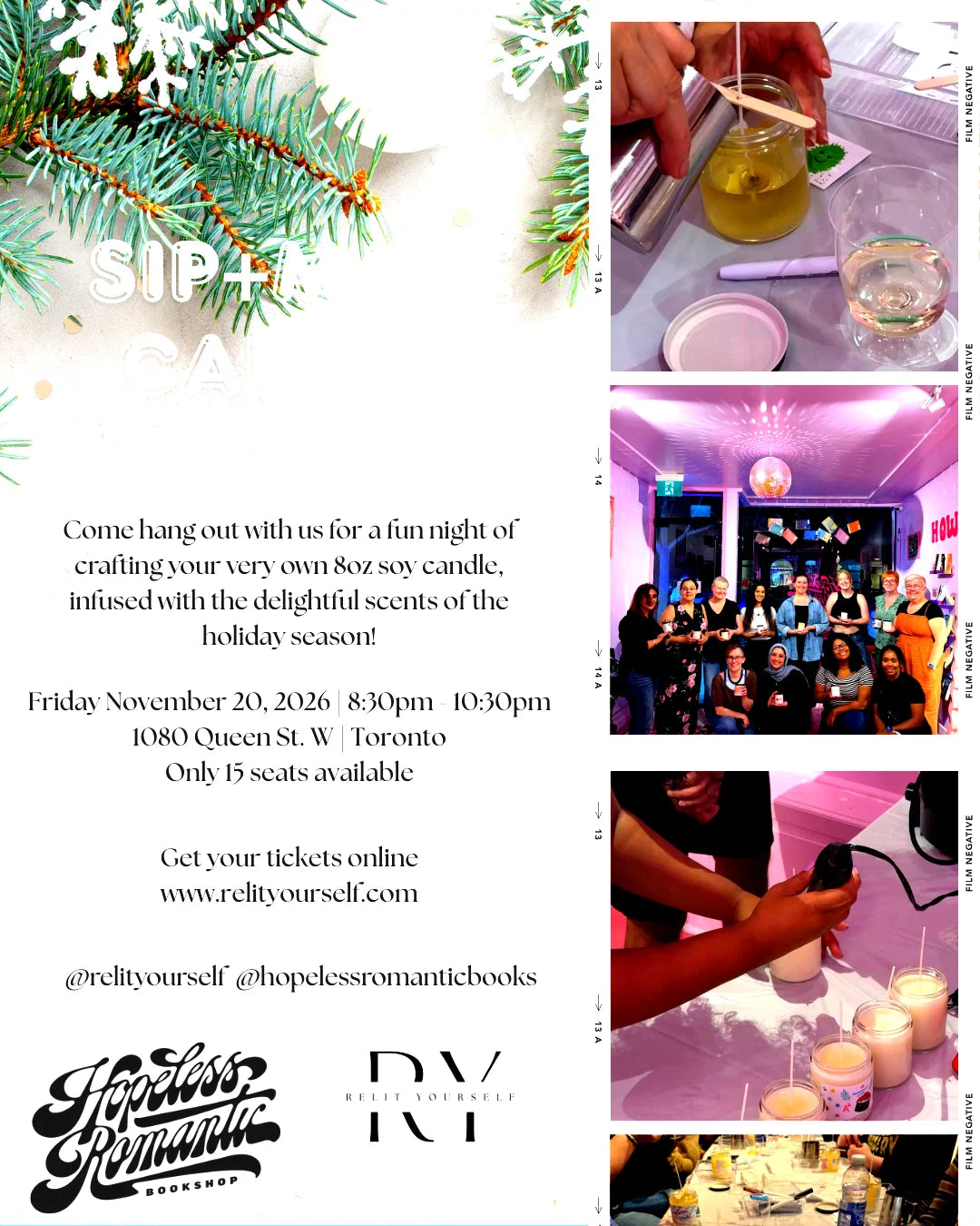Festive Sip+Make Candle Workshop