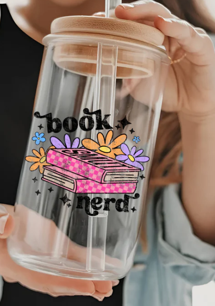 Glass Cup - Book Nerd