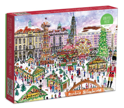 Michael Storrings Christmas Market in Dresden 1000 Piece Puzzle