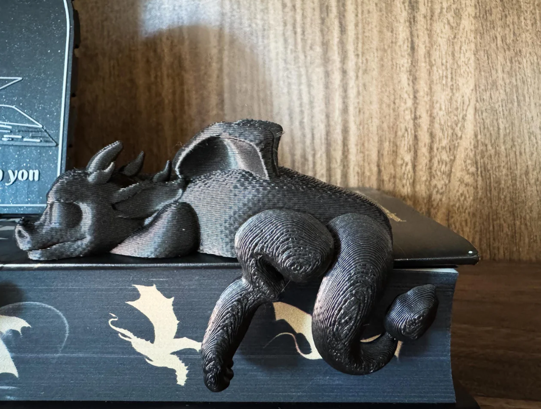 Black Sleeping Dragon - Book Nook Decor