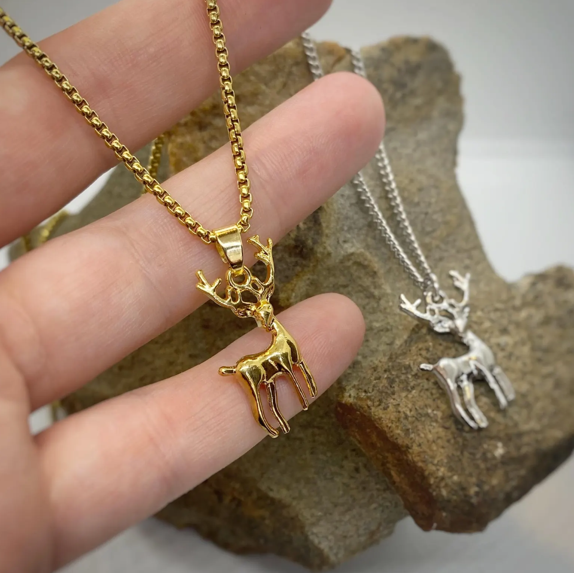 Stag Charm Necklace