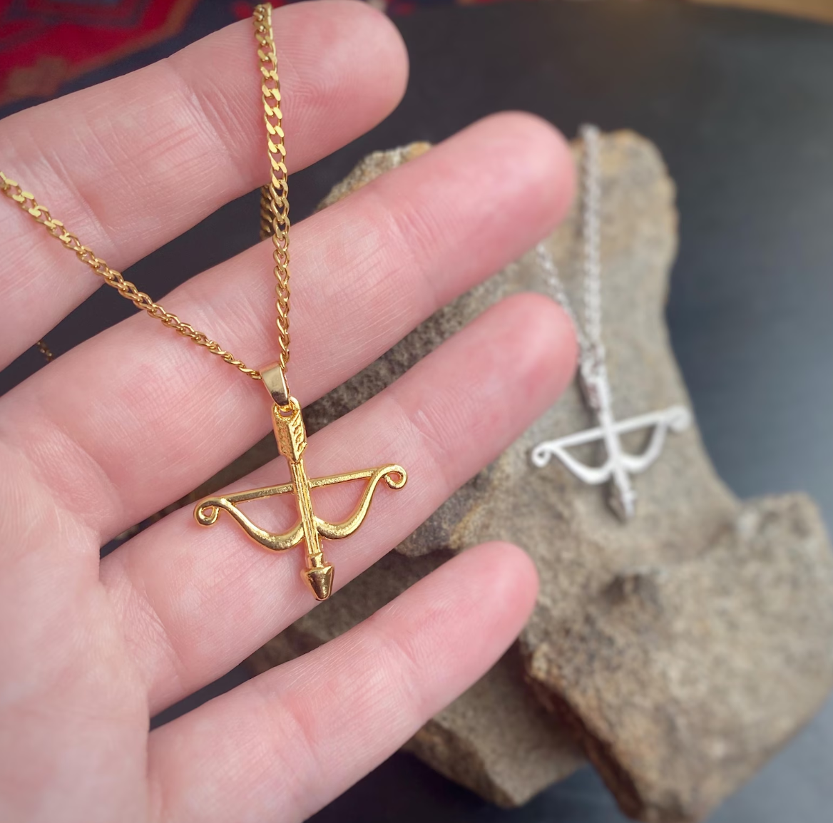 Bow and Arrow Charm Necklace