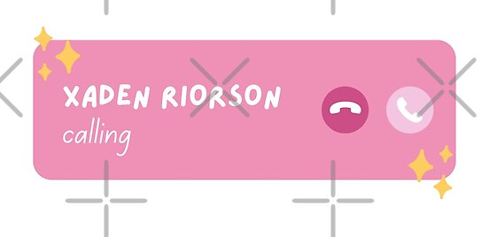 xaden riorson calling sticker
