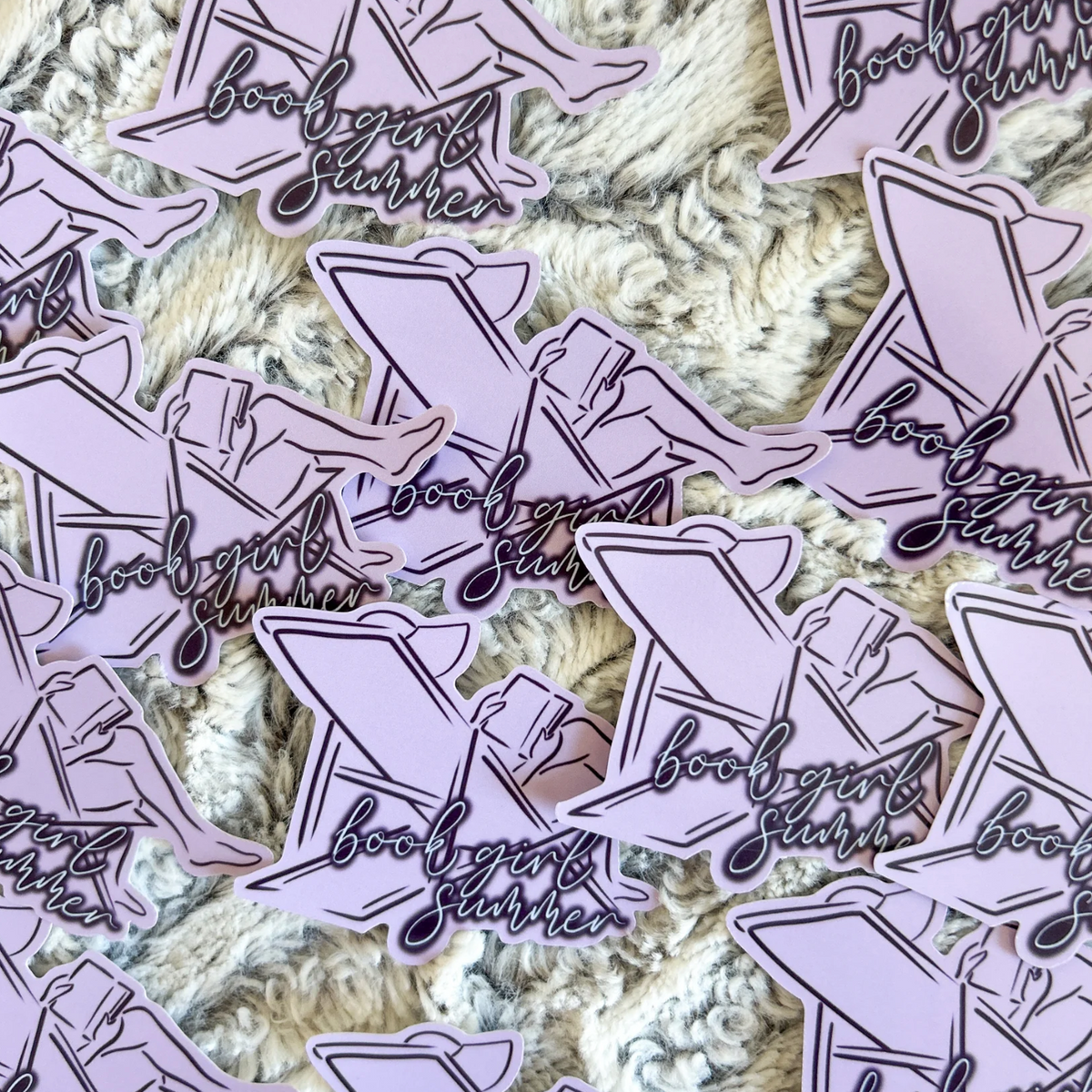 Book Girl Summer Sticker