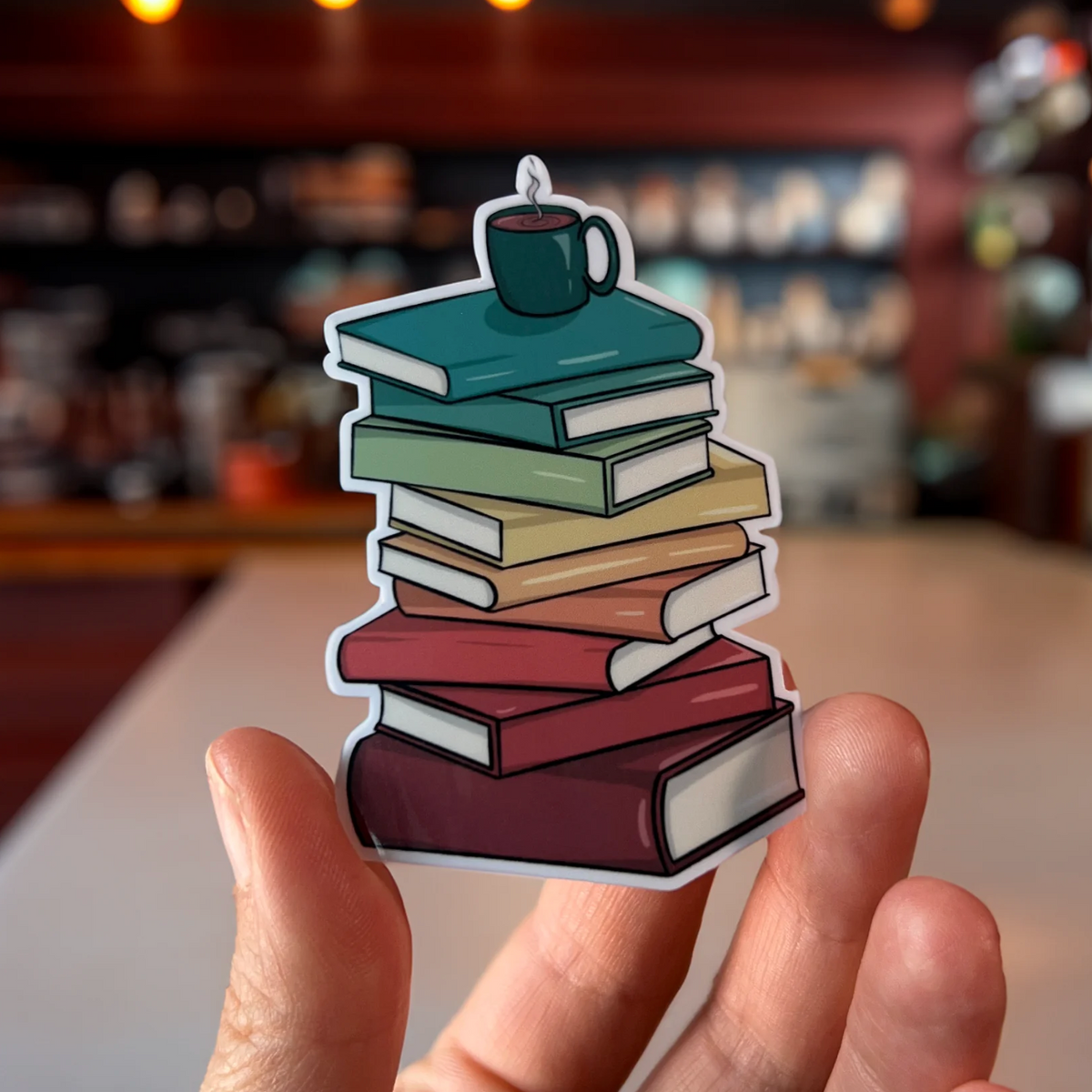 Book Stack Sticker