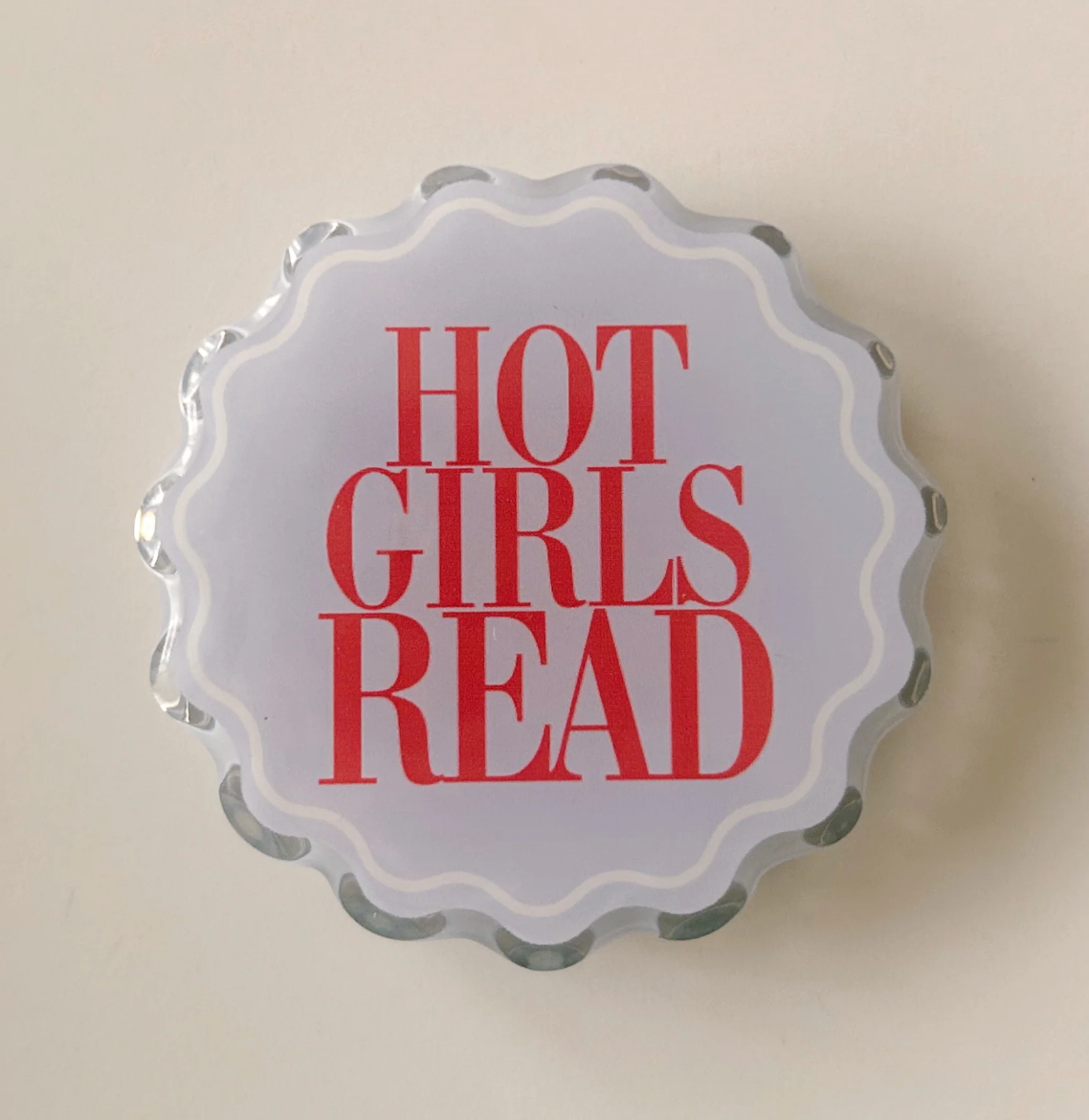 Magnetic E-Reader Grip: Hot Girls Read - Hopeless Romantic