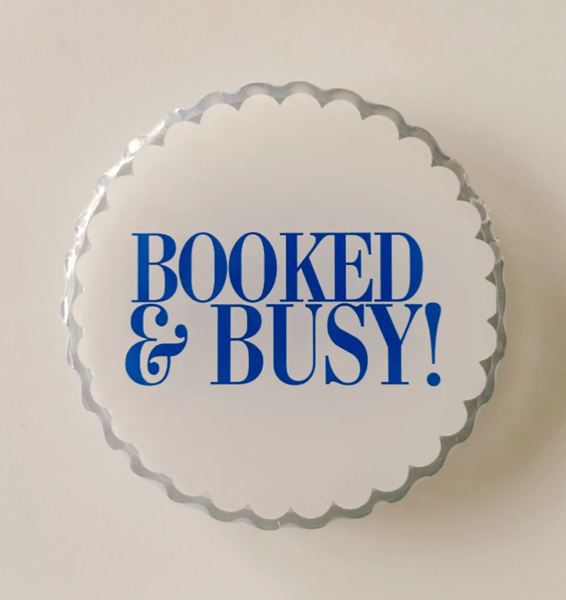 Magnetic E-Reader Grip: Booked & Busy (Blue) - Hopeless Romantic