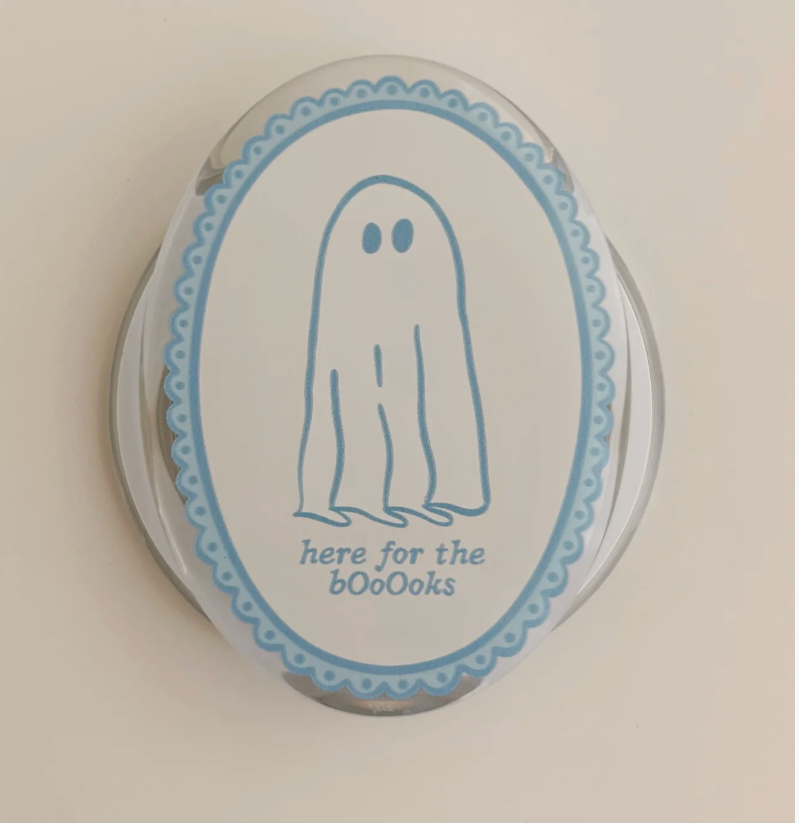 E-Reader Grip: Ghost - Here for the boooooks