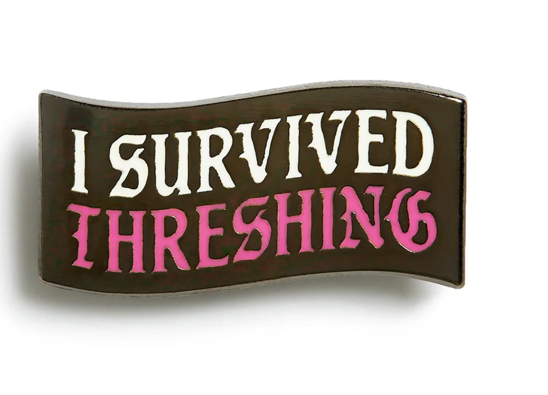Fourth Wing: I Survived Threshing enamel pin