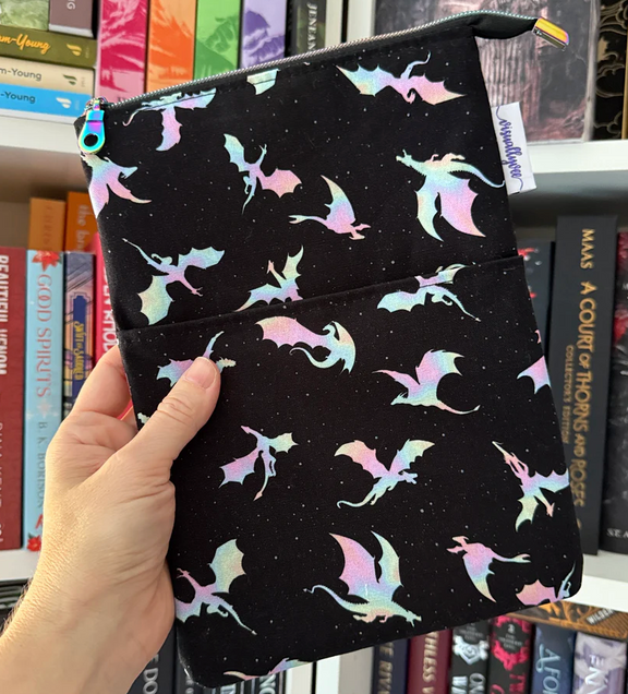 Iridescent Dragons - Zippered Book Sleeve - Hopeless Romantic