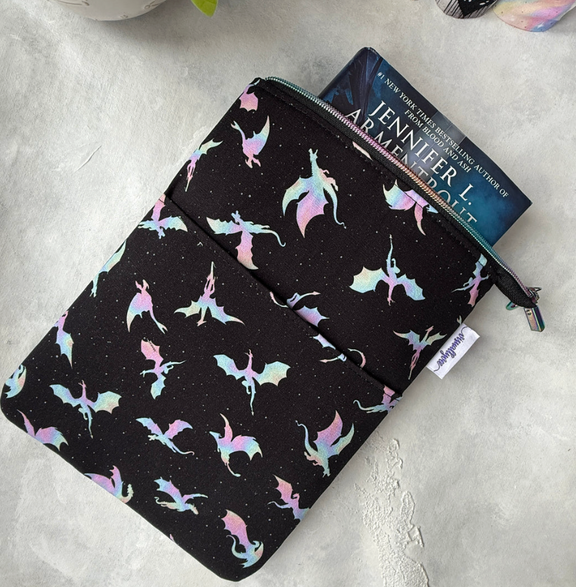 Iridescent Dragons - Zippered Book Sleeve - Hopeless Romantic