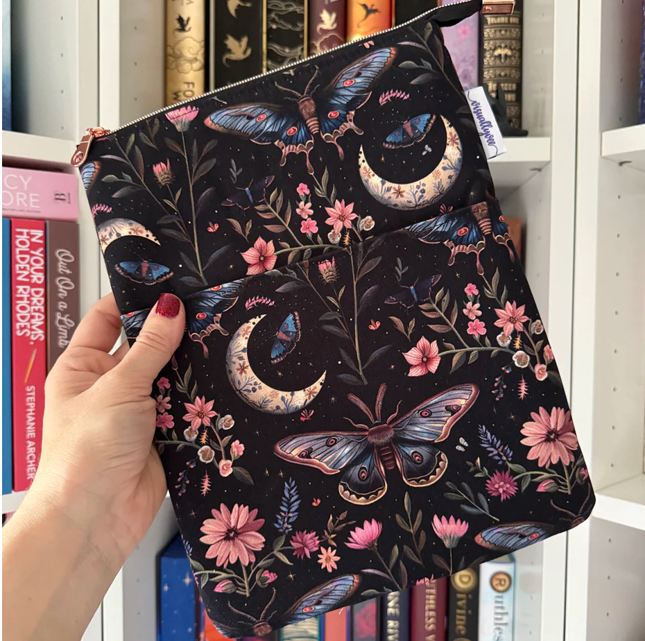 Mystic Moths - Zippered Book Sleeve