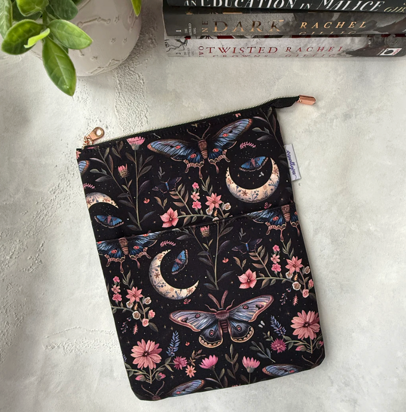 Mystic Moths - Zippered Book Sleeve