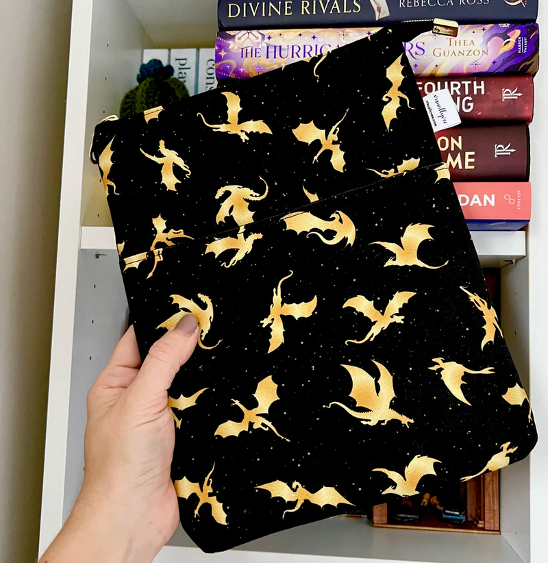 Gold Dragons - Zippered Book Sleeve