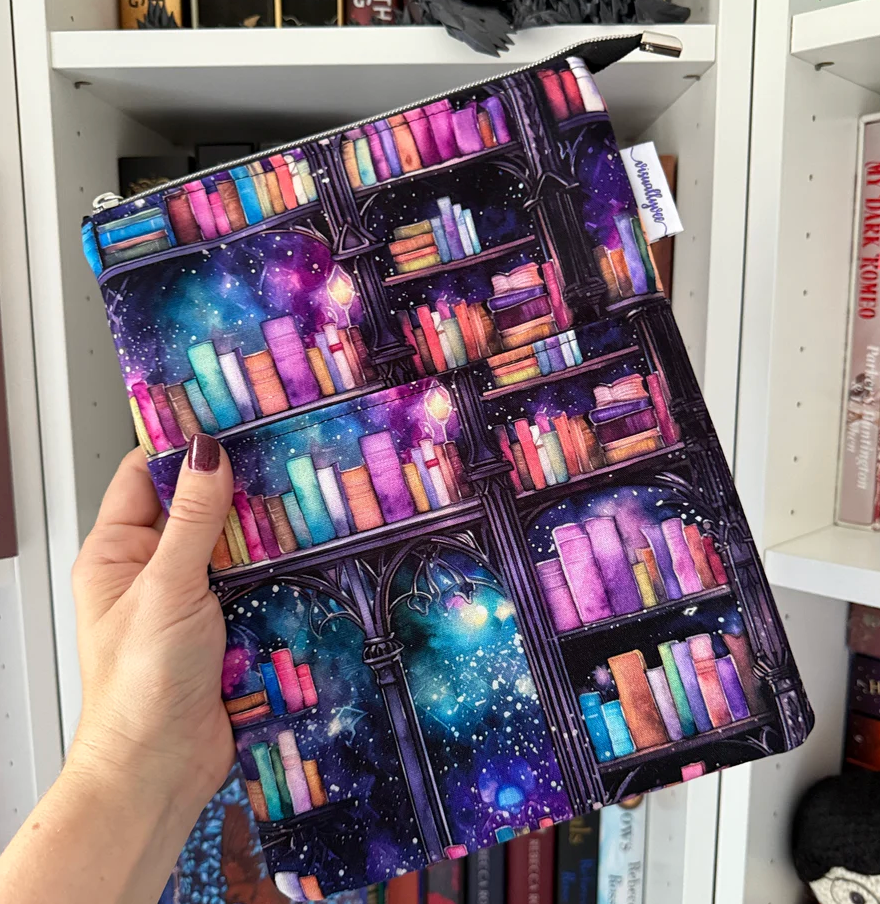 Enchanted Bookshelf - Zippered Book Sleeve - Hopeless Romantic