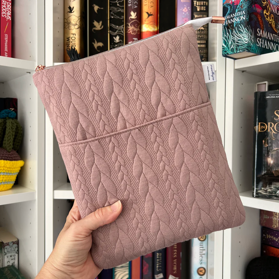 It’s Sweater Weather - Dusty Rose - Zippered Book Sleeve