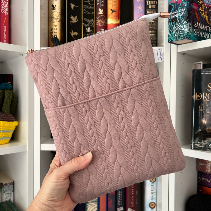 It’s Sweater Weather - Dusty Rose - Zippered Book Sleeve