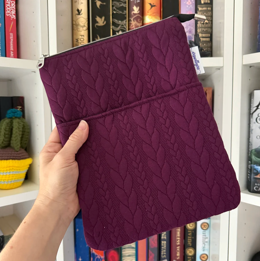 It’s Sweater Weather - Plum - Zippered Book Sleeve