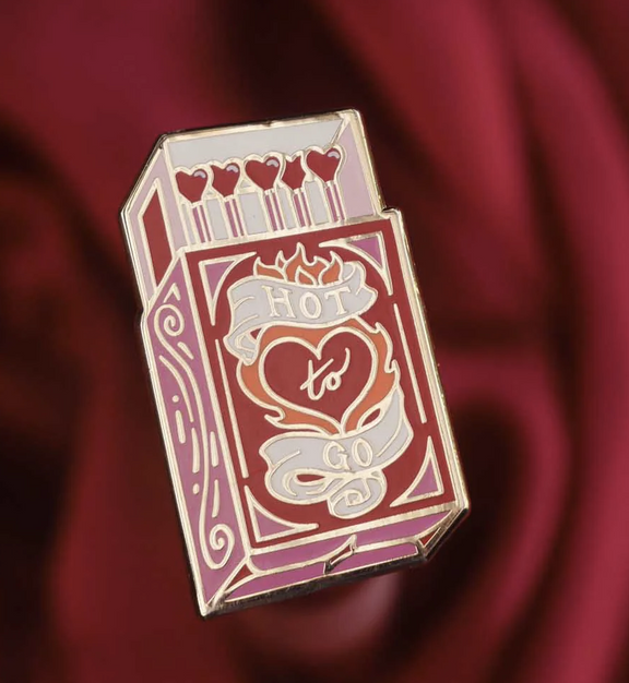 Hot To Go Enamel Pin - Hopeless Romantic
